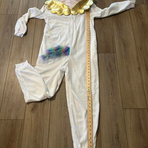 White and gold unicorn onesie pajamas - Picture 6 of 8